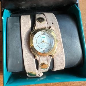 La Mer Collections Tan Wrap Watch